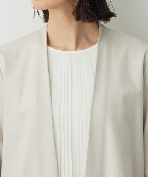 A/C DESIGN BY ALPHA CUBIC（エーシーデザインバイアルファキュービック）の「スムースポンチトッパーカーディガン【綿100%】（カーディガン/ボレロ・レディース・ブラック/ライトグレー・M/L/LL）」の11枚目の写真