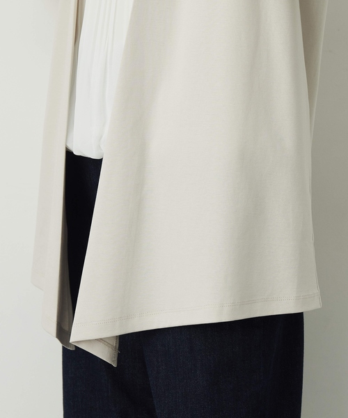 A/C DESIGN BY ALPHA CUBIC（エーシーデザインバイアルファキュービック）の「スムースポンチトッパーカーディガン【綿100%】（カーディガン/ボレロ・レディース・ブラック/ライトグレー・M/L/LL）」の13枚目の写真