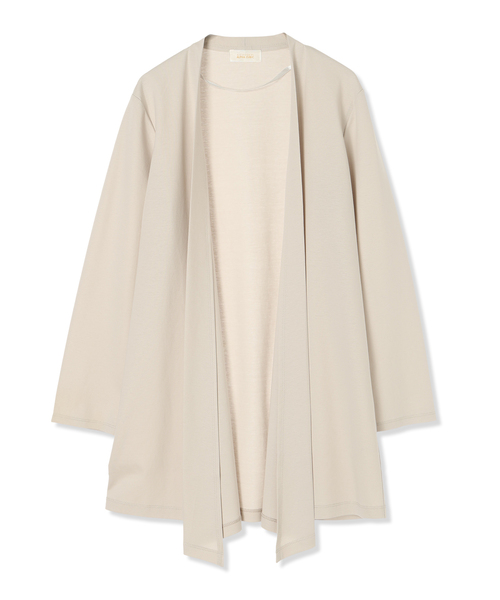 A/C DESIGN BY ALPHA CUBIC（エーシーデザインバイアルファキュービック）の「スムースポンチトッパーカーディガン【綿100%】（カーディガン/ボレロ・レディース・ブラック/ライトグレー・M/L/LL）」の14枚目の写真