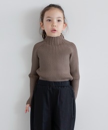 BONJOUR SAGAN enfant(ボンジュールサガンアンファン)の【3-10才対応】ハイネックワイドリブニット(ニット/セーター)