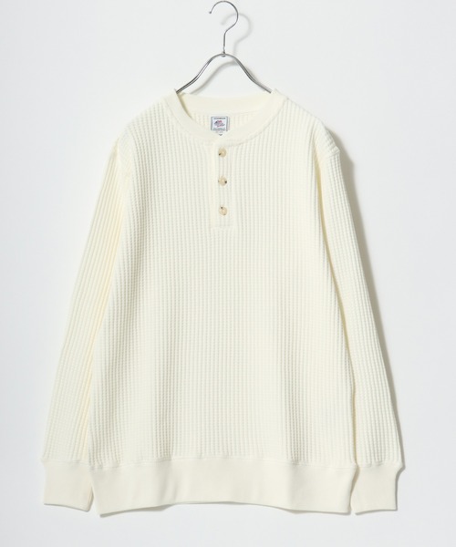 JEMORGAN（ジェーイーモーガン）の「2025AW JEMORGAN/ジェーイーモーガン ビックワッフル 無地 ヘンリーネック スウェットトレーナー レディース メンズ（スウェット・メンズ・オートミール/ネイビー/オフホワイト/グレー/ブラック・L/XL/M）」の18枚目の写真