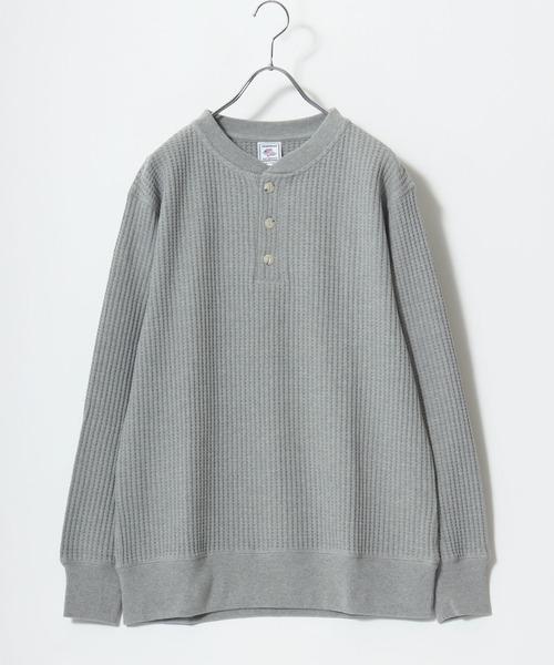 JEMORGAN（ジェーイーモーガン）の「2025AW JEMORGAN/ジェーイーモーガン ビックワッフル 無地 ヘンリーネック スウェットトレーナー レディース メンズ（スウェット・メンズ・オートミール/ネイビー/オフホワイト/グレー/ブラック・L/XL/M）」の15枚目の写真