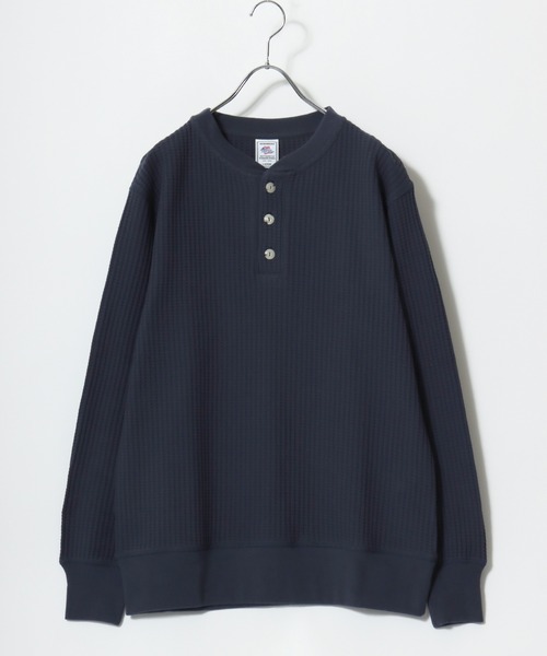 JEMORGAN（ジェーイーモーガン）の「2025AW JEMORGAN/ジェーイーモーガン ビックワッフル 無地 ヘンリーネック スウェットトレーナー レディース メンズ（スウェット・メンズ・オートミール/ネイビー/オフホワイト/グレー/ブラック・L/XL/M）」の14枚目の写真