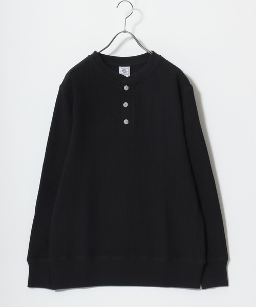 JEMORGAN（ジェーイーモーガン）の「2025AW JEMORGAN/ジェーイーモーガン ビックワッフル 無地 ヘンリーネック スウェットトレーナー レディース メンズ（スウェット・メンズ・オートミール/ネイビー/オフホワイト/グレー/ブラック・L/XL/M）」の13枚目の写真