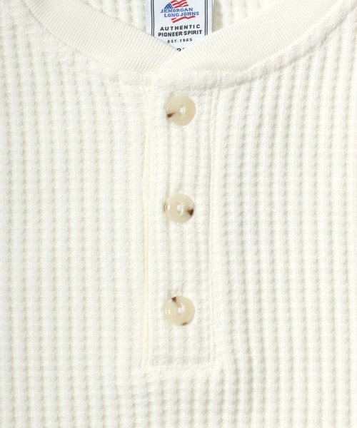 JEMORGAN（ジェーイーモーガン）の「2025AW JEMORGAN/ジェーイーモーガン ビックワッフル 無地 ヘンリーネック スウェットトレーナー レディース メンズ（スウェット・メンズ・オートミール/ネイビー/オフホワイト/グレー/ブラック・L/XL/M）」の11枚目の写真