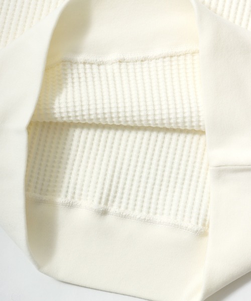 JEMORGAN（ジェーイーモーガン）の「2025AW JEMORGAN/ジェーイーモーガン ビックワッフル 無地 ヘンリーネック スウェットトレーナー レディース メンズ（スウェット・メンズ・オートミール/ネイビー/オフホワイト/グレー/ブラック・L/XL/M）」の9枚目の写真