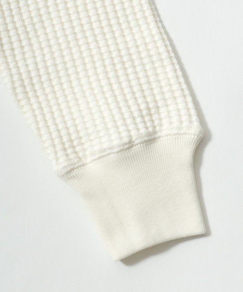 JEMORGAN（ジェーイーモーガン）の「2025AW JEMORGAN/ジェーイーモーガン ビックワッフル 無地 ヘンリーネック スウェットトレーナー レディース メンズ（スウェット・メンズ・オートミール/ネイビー/オフホワイト/グレー/ブラック・L/XL/M）」の7枚目の写真