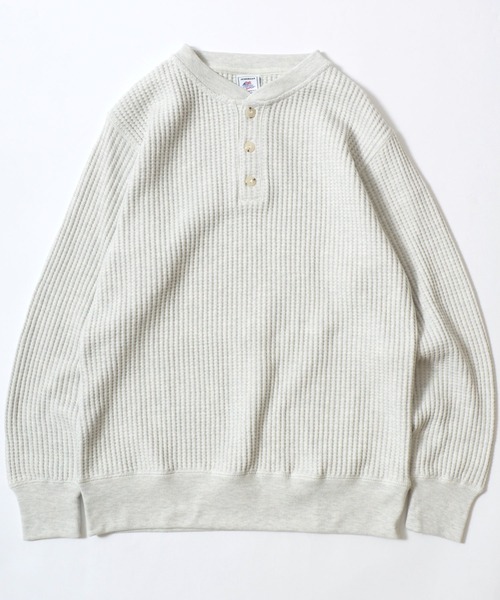 JEMORGAN（ジェーイーモーガン）の「2025AW JEMORGAN/ジェーイーモーガン ビックワッフル 無地 ヘンリーネック スウェットトレーナー レディース メンズ（スウェット・メンズ・オートミール/ネイビー/オフホワイト/グレー/ブラック・L/XL/M）」の19枚目の写真