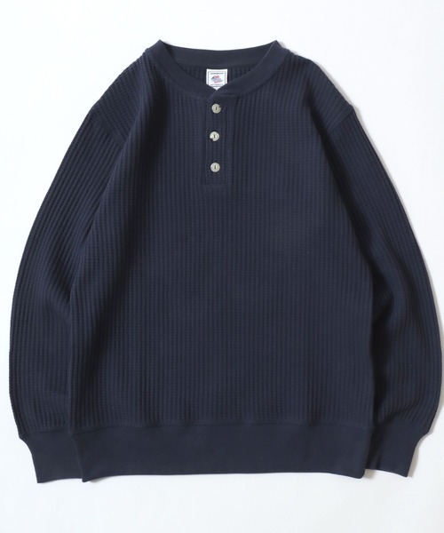 JEMORGAN（ジェーイーモーガン）の「2025AW JEMORGAN/ジェーイーモーガン ビックワッフル 無地 ヘンリーネック スウェットトレーナー レディース メンズ（スウェット・メンズ・オートミール/ネイビー/オフホワイト/グレー/ブラック・L/XL/M）」の21枚目の写真