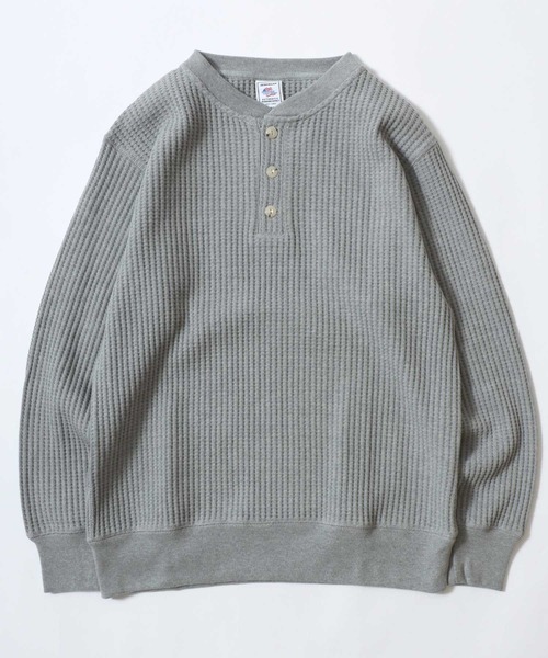 JEMORGAN（ジェーイーモーガン）の「2025AW JEMORGAN/ジェーイーモーガン ビックワッフル 無地 ヘンリーネック スウェットトレーナー レディース メンズ（スウェット・メンズ・オートミール/ネイビー/オフホワイト/グレー/ブラック・L/XL/M）」の22枚目の写真