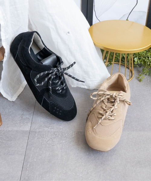 Fabby fabby（ファビィーファビィー）の「Wコードメッシュスニーカー（スニーカー・レディース・ブラック/ベージュ・MEDIUM/LARGE）」の19枚目の写真