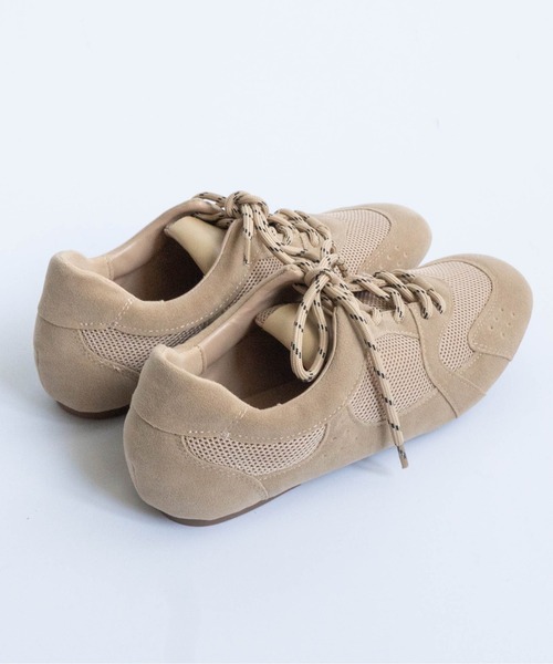 Fabby fabby（ファビィーファビィー）の「Wコードメッシュスニーカー（スニーカー・レディース・ブラック/ベージュ・MEDIUM/LARGE）」の6枚目の写真