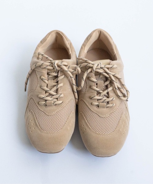 Fabby fabby（ファビィーファビィー）の「Wコードメッシュスニーカー（スニーカー・レディース・ブラック/ベージュ・MEDIUM/LARGE）」の8枚目の写真