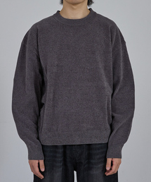 HIGH GAUGE MOLE CROPPED CREW NECK KNIT/ ハイゲージモール クロップド クルーネックニット