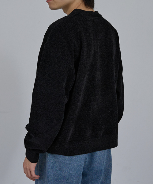 AH ABAHOUSE(エーエイチアバハウス)の「HIGH GAUGE MOLE CROPPED CREW NECK KNIT/ ハイゲージモール クロップド クルーネックニット(ニット/セーター・メンズ・ブラック/グレー/ブルー/ワイン・44/46/48)」の7枚目の写真