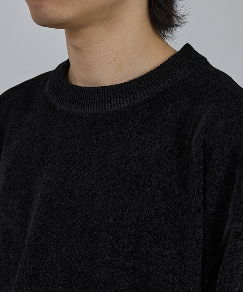 AH ABAHOUSE(エーエイチアバハウス)の「HIGH GAUGE MOLE CROPPED CREW NECK KNIT/ ハイゲージモール クロップド クルーネックニット(ニット/セーター・メンズ・ブラック/グレー/ブルー/ワイン・44/46/48)」の8枚目の写真