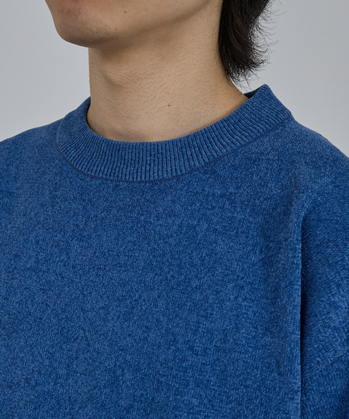 AH ABAHOUSE(エーエイチアバハウス)の「HIGH GAUGE MOLE CROPPED CREW NECK KNIT/ ハイゲージモール クロップド クルーネックニット(ニット/セーター・メンズ・ブラック/グレー/ブルー/ワイン・44/46/48)」の14枚目の写真