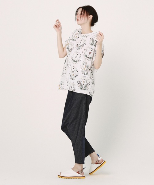 bedsidedrama（ベットサイドドラマ）の「Mix Tex Relax Jeans（デニムパンツ・レディース・インディゴブルー/ブルー/グレー・1/2）」の12枚目の写真