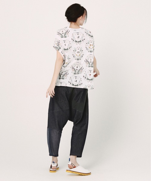 bedsidedrama（ベットサイドドラマ）の「Mix Tex Relax Jeans（デニムパンツ・レディース・インディゴブルー/ブルー/グレー・1/2）」の13枚目の写真