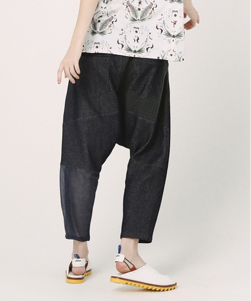 bedsidedrama（ベットサイドドラマ）の「Mix Tex Relax Jeans（デニムパンツ・レディース・インディゴブルー/ブルー/グレー・1/2）」の14枚目の写真