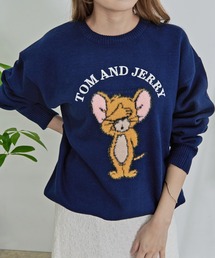 Tom&Jerry | 『TOM&JERRY/トムアンドジェリー』ループ刺繍&シャギージャガードニット【Z】(ニット/セーター)