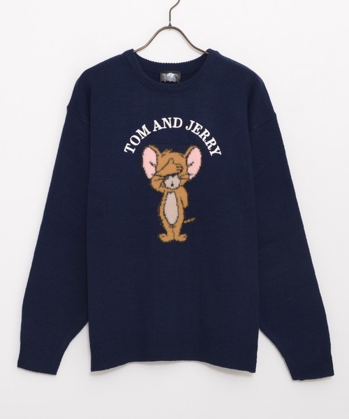 Tom&Jerry(トムアンドジェリー)の「『TOM&JERRY/トムアンドジェリー』ループ刺繍&シャギージャガードニット【Z】(ニット/セーター・レディース・スミクロ/ネイビー/サックスブルー/オフホワイト・LL/L/M)」の13枚目の写真
