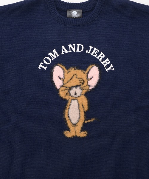 Tom&Jerry(トムアンドジェリー)の「『TOM&JERRY/トムアンドジェリー』ループ刺繍&シャギージャガードニット【Z】(ニット/セーター・レディース・スミクロ/ネイビー/サックスブルー/オフホワイト・LL/L/M)」の16枚目の写真