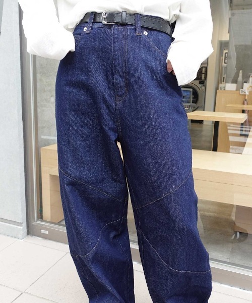 CORNERS(コーナーズ)の「切り替えカーブデニムパンツ(デニムパンツ・レディース・ブラック/インディゴブルー・マルチサイズ)」の10枚目の写真