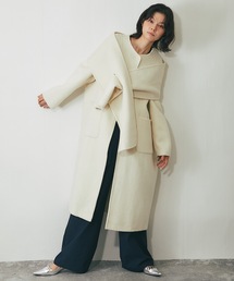 ウールコート ホワイト レディースのチェスターコート（ホワイト/白色系）ファッション