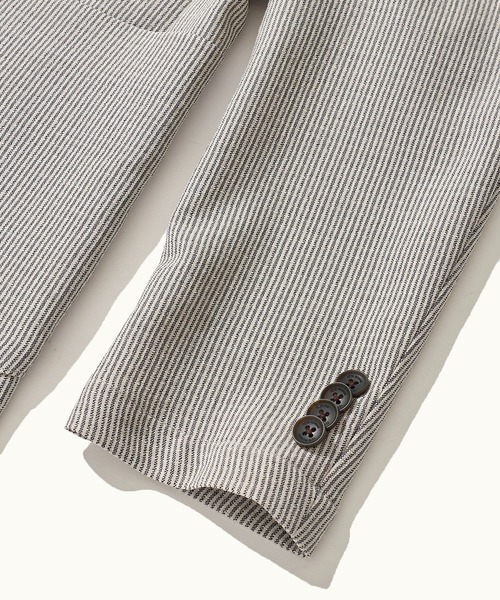 TETE HOMME（テットオム）の「リネンライクブッチャージャケット（テーラードジャケット・メンズ・ネイビー/ライトグレー/チャコールグレー・LARGE/X-LARGE/MEDIUM）」の19枚目の写真