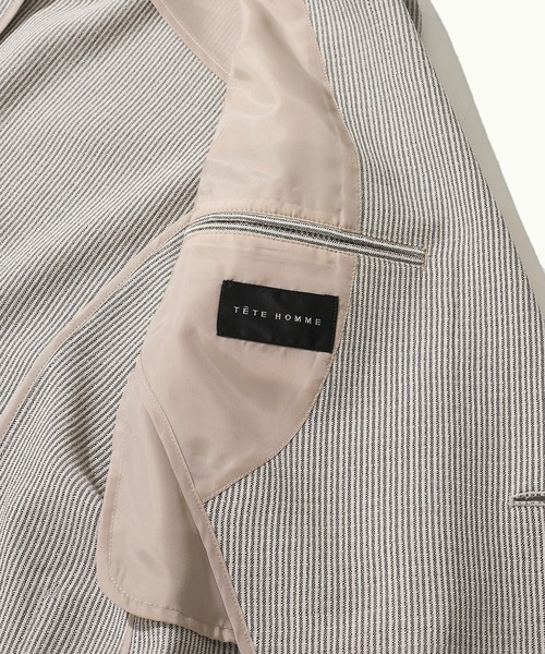 TETE HOMME（テットオム）の「リネンライクブッチャージャケット（テーラードジャケット・メンズ・ネイビー/ライトグレー/チャコールグレー・LARGE/X-LARGE/MEDIUM）」の20枚目の写真