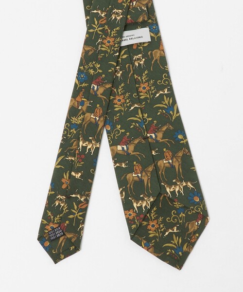 green label relaxing（グリーンレーベルリラクシング）の「GLR 8.0cm モチーフ3 ITALY ネクタイ（ネクタイ・メンズ・オリーブ・FREE）」の3枚目の写真