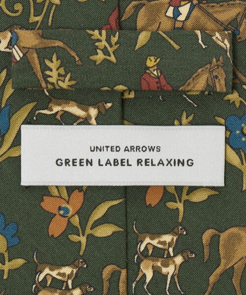 green label relaxing（グリーンレーベルリラクシング）の「GLR 8.0cm モチーフ3 ITALY ネクタイ（ネクタイ・メンズ・オリーブ・FREE）」の5枚目の写真