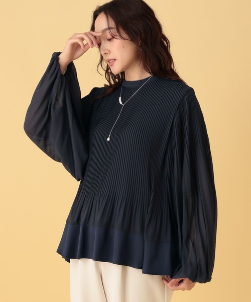≪入卒/セレモニー/通勤≫プリーツブラウス/603868（シャツ/ブラウス