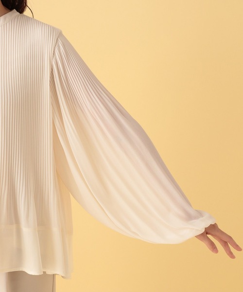 Elura（エルーラ）の「≪入卒/セレモニー/通勤≫プリーツブラウス/603868（シャツ/ブラウス・レディース・ネイビー/オフホワイト/ライトブルー・FREE）」の17枚目の写真