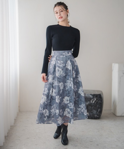 スカート misha&puff flower jacquard skirt misha & puff Flower Jacquard Skirt 7-8y misha and puff flower