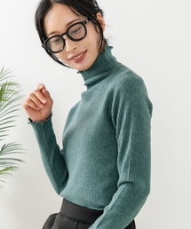 【C-FORT POINT/フォートポイント】リブハイネック ニットプルオーバー