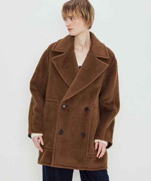 ベビーアルパカブレンド リバーボリュームピーコート（ピーコート