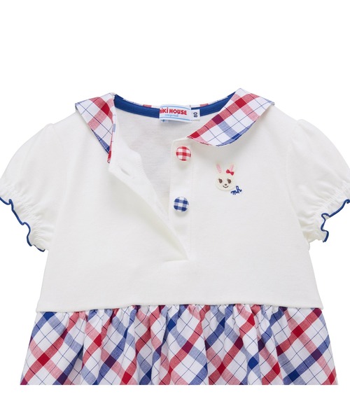 MIKI HOUSE(ミキハウス)の「トリコロールカラーのワンピース(ワンピース・キッズ・ホワイト・130cm/120cm/110cm/100cm/90cm/80cm)」の7枚目の写真
