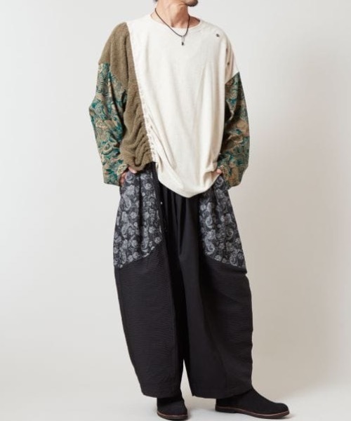 チャイハネ(チャイハネ)の「【チャイハネ】ワモーンパッチワークMEN'Sトップス(その他トップス・メンズ・ブラック/レッド/ベージュ・FREE)」の4枚目の写真