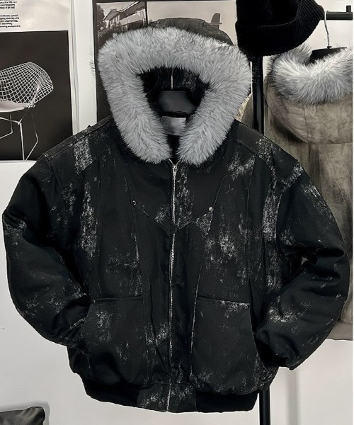 NEW GENTLEMAN(ニュージェントルマン)の「ウルバリン ファーフード ビッグブルゾン(ブルゾン・メンズ・ブラック/グレー・M/L/XL)」の10枚目の写真