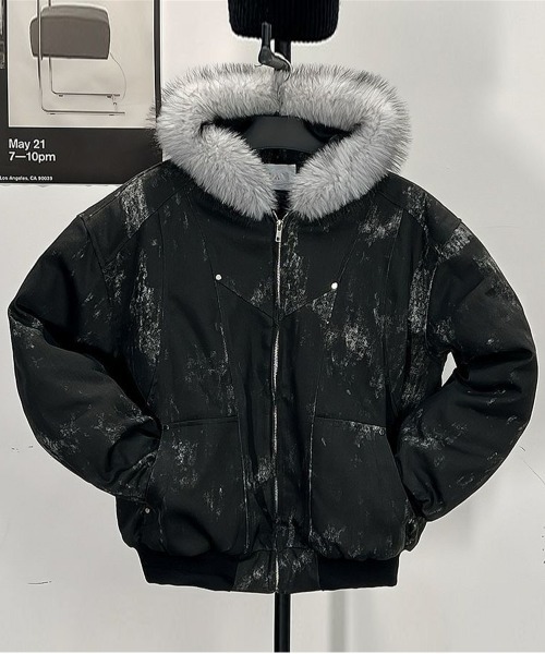 NEW GENTLEMAN(ニュージェントルマン)の「ウルバリン ファーフード ビッグブルゾン(ブルゾン・メンズ・ブラック/グレー・M/L/XL)」の11枚目の写真