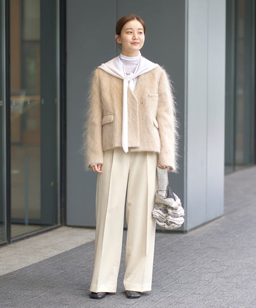 IENA(イエナ)の「モヘヤMIXシャギー ショートコート(その他アウター・レディース・ベージュ・38/36)」の15枚目の写真