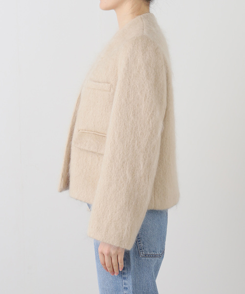 IENA(イエナ)の「モヘヤMIXシャギー ショートコート(その他アウター・レディース・ベージュ・38/36)」の3枚目の写真