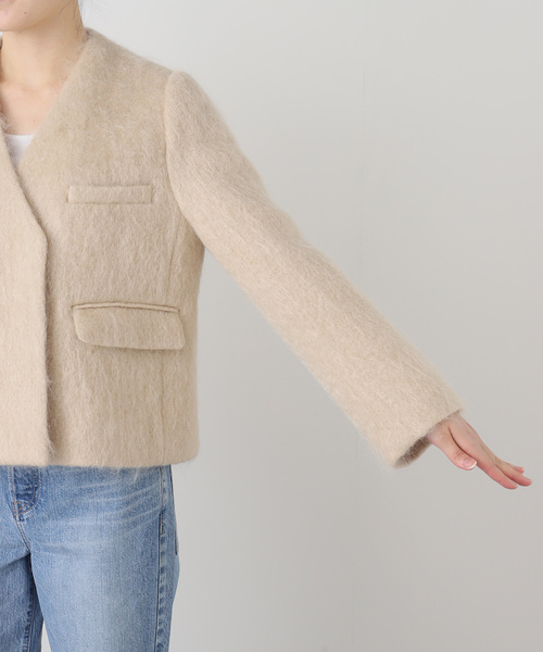 IENA(イエナ)の「モヘヤMIXシャギー ショートコート(その他アウター・レディース・ベージュ・38/36)」の6枚目の写真