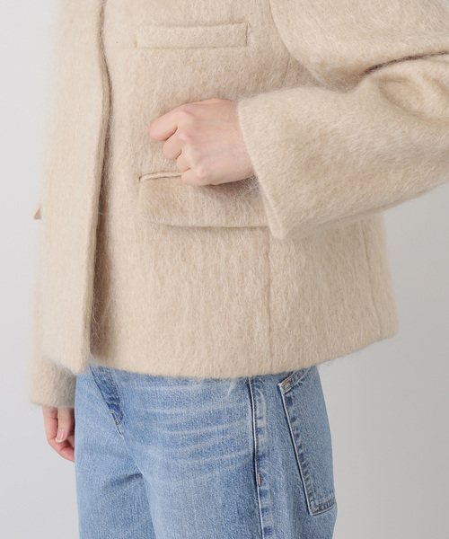 IENA(イエナ)の「モヘヤMIXシャギー ショートコート(その他アウター・レディース・ベージュ・38/36)」の7枚目の写真