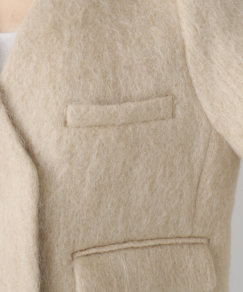 IENA(イエナ)の「モヘヤMIXシャギー ショートコート(その他アウター・レディース・ベージュ・38/36)」の8枚目の写真