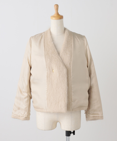 IENA(イエナ)の「モヘヤMIXシャギー ショートコート(その他アウター・レディース・ベージュ・38/36)」の10枚目の写真