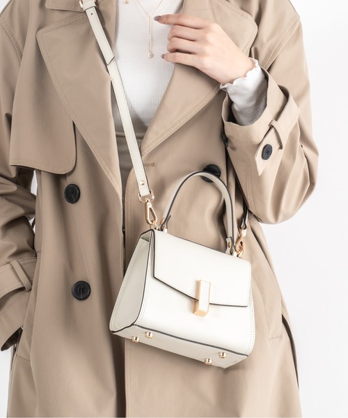 GIANNI NOTARO（ジャンニノターロ）の「【GIANNI NOTARO 】ミニハンドバッグ　ショルダーバッグ　本革（ショルダーバッグ・レディース・ブラック/アイボリー/ベージュ系その他・FREE）」の10枚目の写真