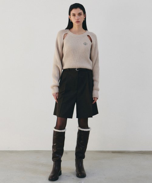 NICK&NICOLE(ニックアンドニコール)の「COMFORT BERMUDA PANTS_BROWN(その他パンツ・レディース・その他・LARGE/MEDIUM/SMALL)」の5枚目の写真